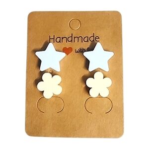 Starpetal Glow Acrylic Stud Earrings – 2 Pair